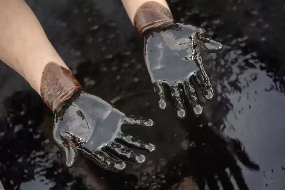 Black waste engine oil